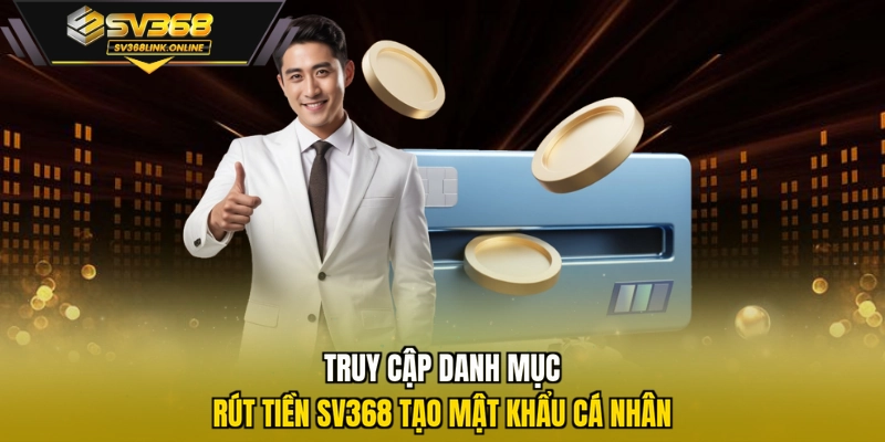 Truy cập danh mục rút tiền SV368 tạo mật khẩu cá nhân